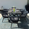 PURPLE LEAF Outdoor Dining Set for 10 All-Weather 12 Pieces Patio Aluminium by PURPLELEAF