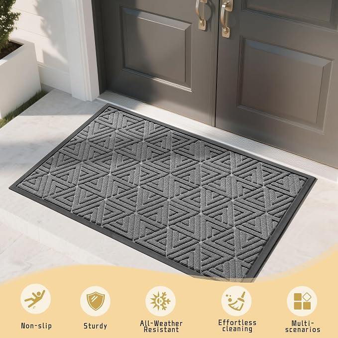 Yimobra Large Door Mat 47x32, All-Weather Waterproof Non-Slip Welcome Matt - Image 7