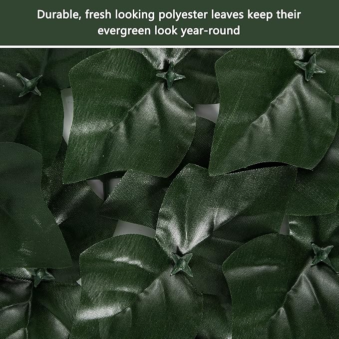 Faux Ivy Fence Privacy Screen Outdoor Expandable Artificial Greenery Roll Fake - Image 3