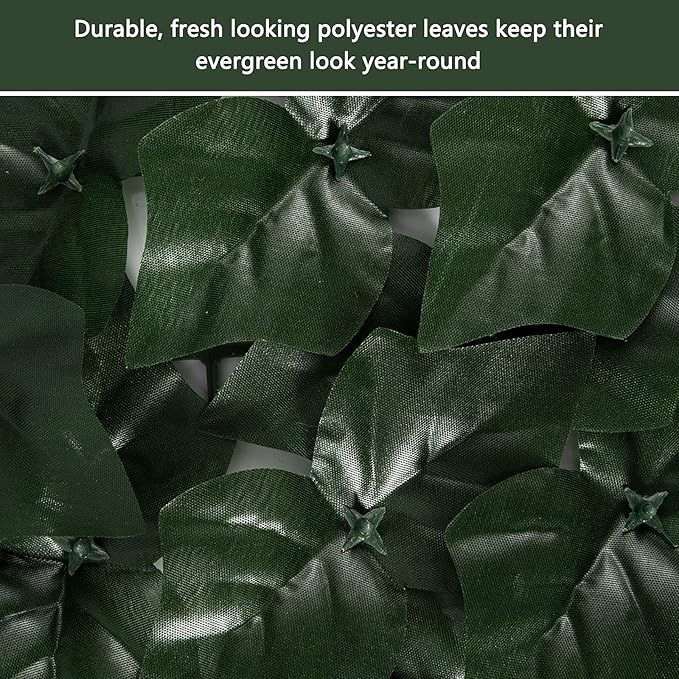 Faux Ivy Fence Privacy Screen Outdoor Expandable Artificial Greenery Roll Fake - Image 3