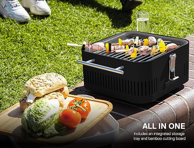 Everdure CUBE Portable Charcoal Grill, Tabletop BBQ, Perfect Tailgate, or - Image 4