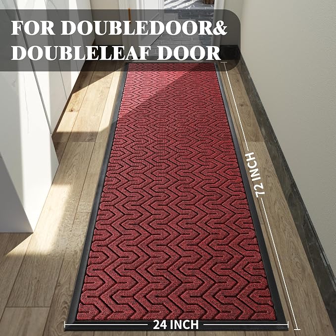 Yimobra 72x24 Indoor Outdoor Runner Rug, Heavy-Duty Entrance Mat - Image 2