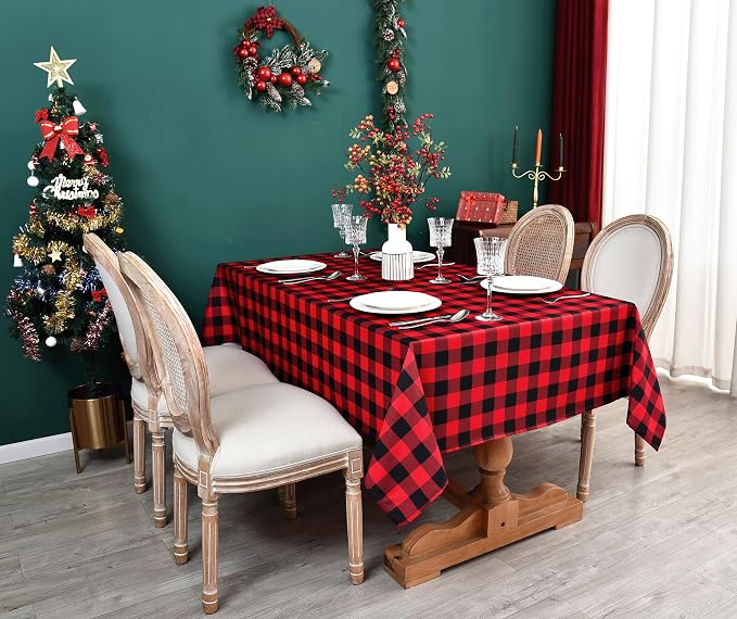 Waterproof Checkered Tablecloth Fabric - Image 8