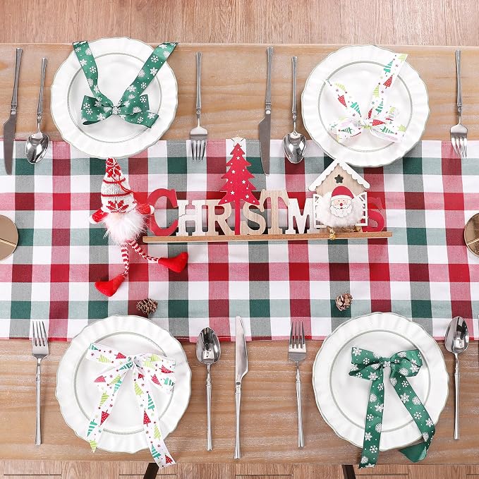 Christmas Checkered Table Runner - Image 5