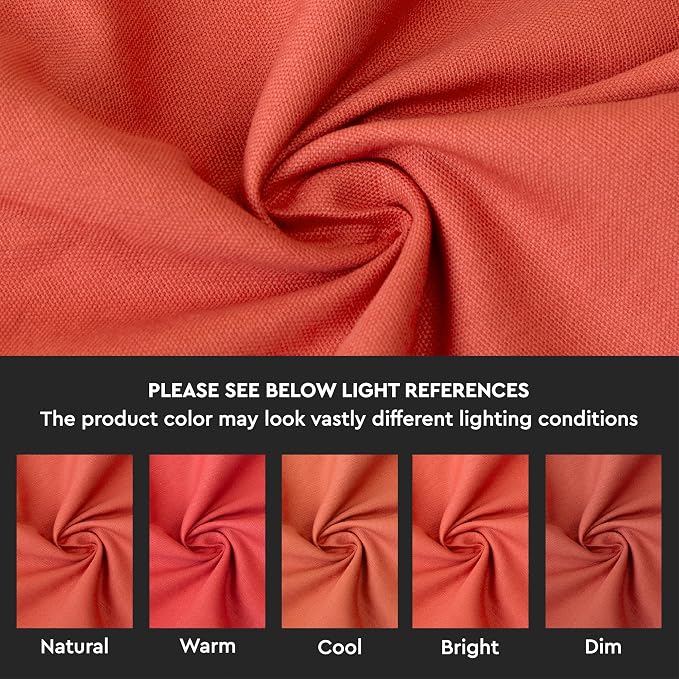 Encasa XO Table Runner 13x72 in Long | Cotton Canvas Fabric | Brick Solid Color - Image 3