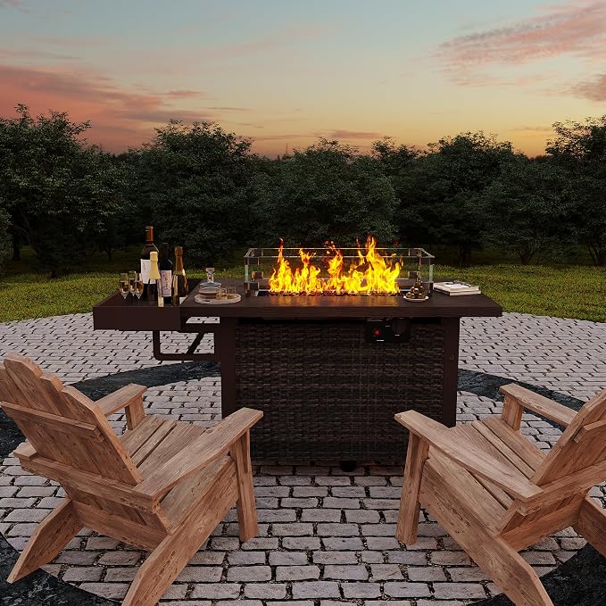 Sundale Outdoor 52 Inch Outdoor Fire Pit Table, 000 BTU Propane Fire Pits - Image 9