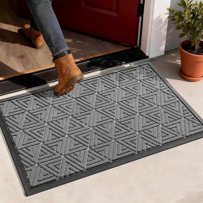 Yimobra Outdoor Mats for Front Door 29.5x17, Stops Mud & Dirt at Entrance by Yimobra