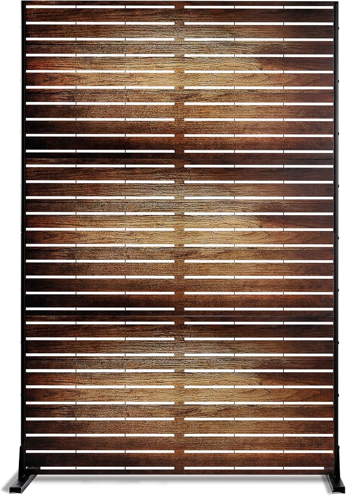 Metal Privacy Screen Outdoor Freestanding Privacy Wall Panels and Decorative by Unknown