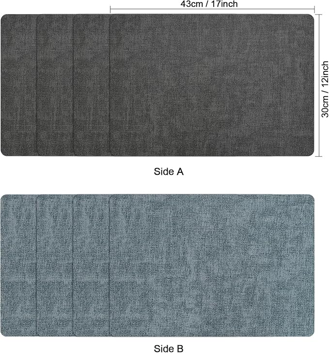 Myir JUN Dual Sided Faux Leather Placemats Set of 4 - Image 6