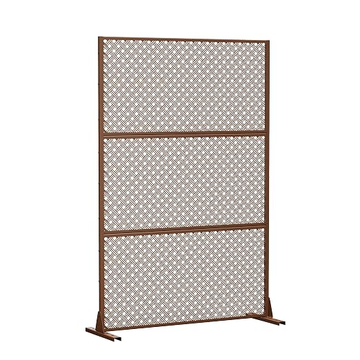 Casaphoria 72" H x 47" W Metal Outdoor Privacy Screen, Freestanding Decorative - Image 4