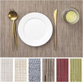 LEXMORE Placemats Set of 12 Vinyl/Plastic Woven Place Mats by lexmore