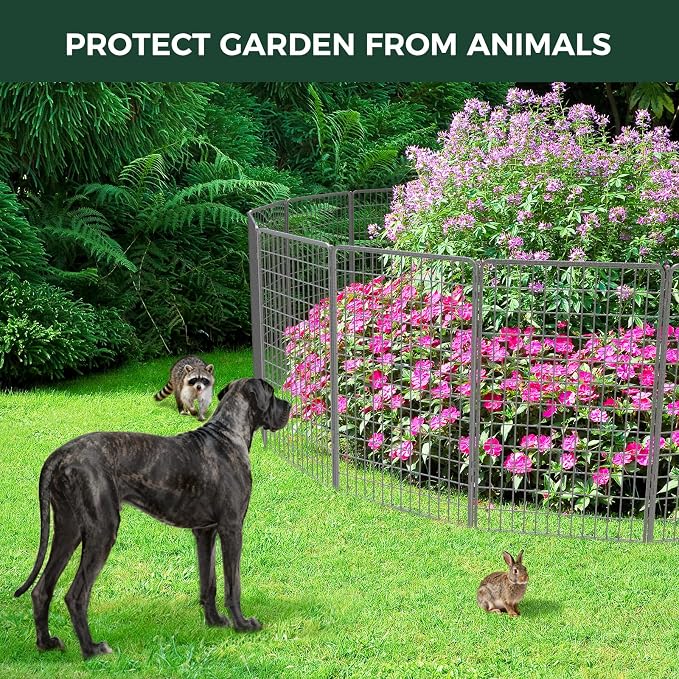 FXW Garden Fence Outdoor for The Yard – 50in x 62.6ft Heavy Duty Metal Animal - Image 3