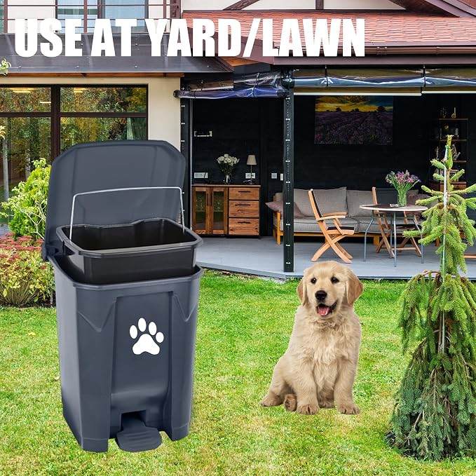 tebiete Dog Poop Trash Can Outdoors Pet Waste Station - Image 5