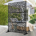 Elevens Metal Outdoor Privacy Screen, Freestanding Outdoor Divider Decorative by Unknown