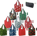 BeeGreen Christmas Reusable Grocery Bags 10 Pack Reusable Shopping Bags Bulk by BeeGreen