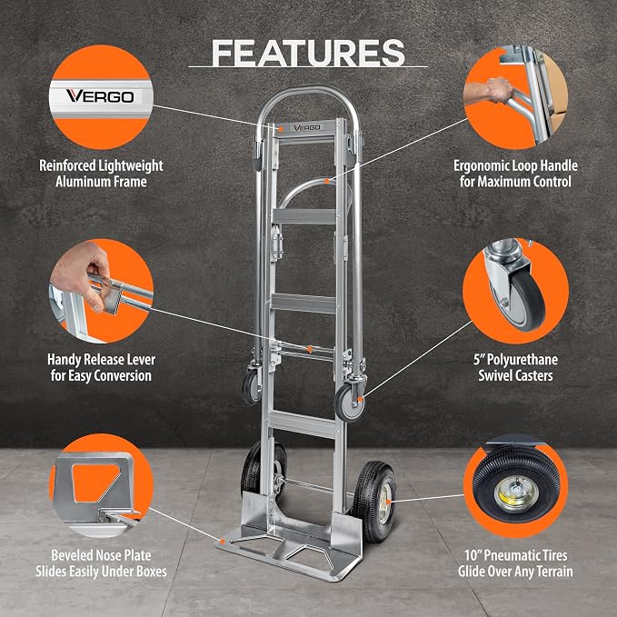 Vergo Industrial Convertible Hand Truck - Image 2