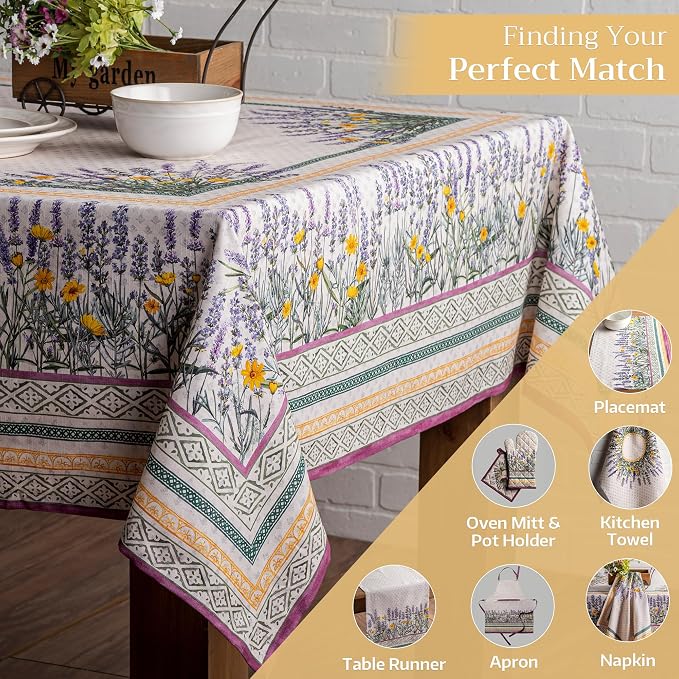 Maison d' Hermine Table Cloth Rectangle Table 100% Cotton 70 x 90 Inches - Image 5