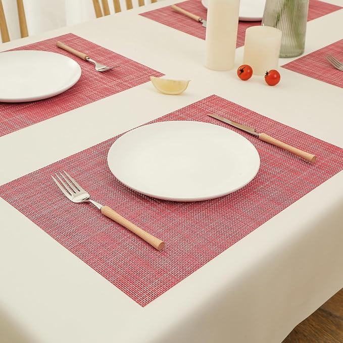 Leetaltree Red Placemats Set of 6 - Image 8