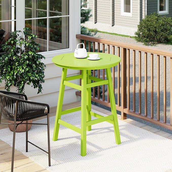 Costaelm Patio Bistro Table, Outdoor Bistro Dining Pub Table - Image 2