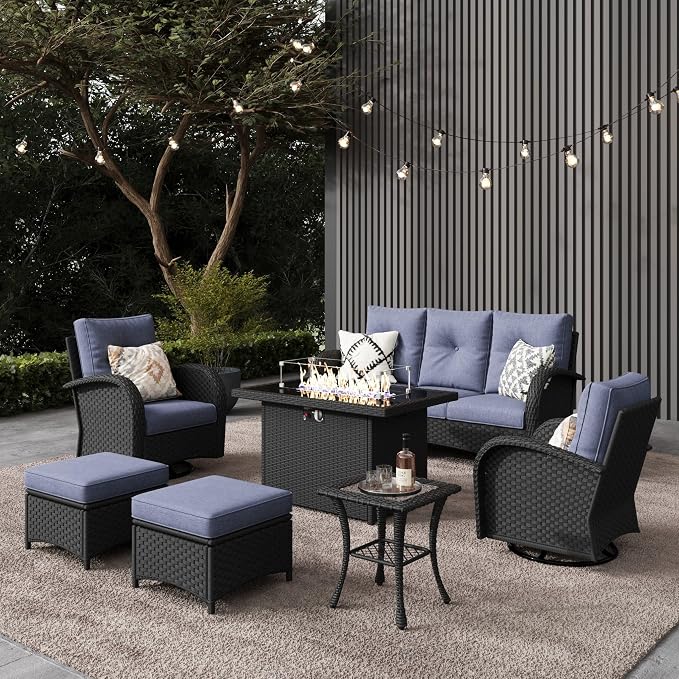 LayinSun 7 Pieces Outdoor Patio Furniture Set by LayinSun