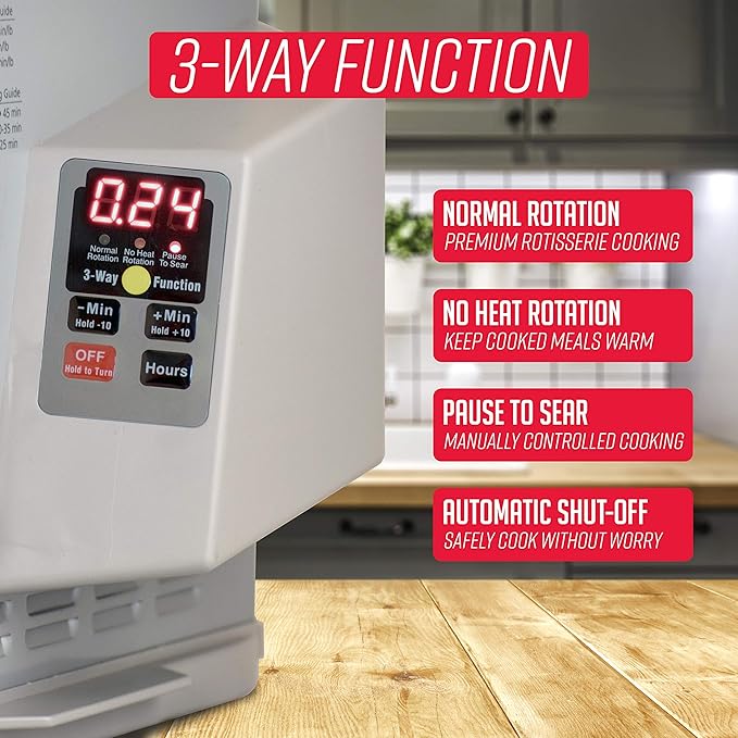 Ronco ST5000PLAT Digital Showtime Rotisserie, Platinum Edition, Cooks Food - Image 5
