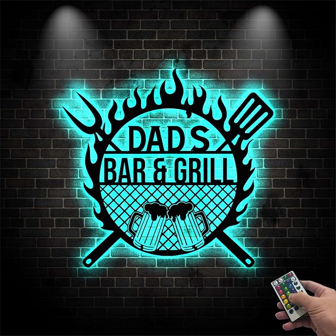 Custom BBQ Sign with LED Lights - Image 2