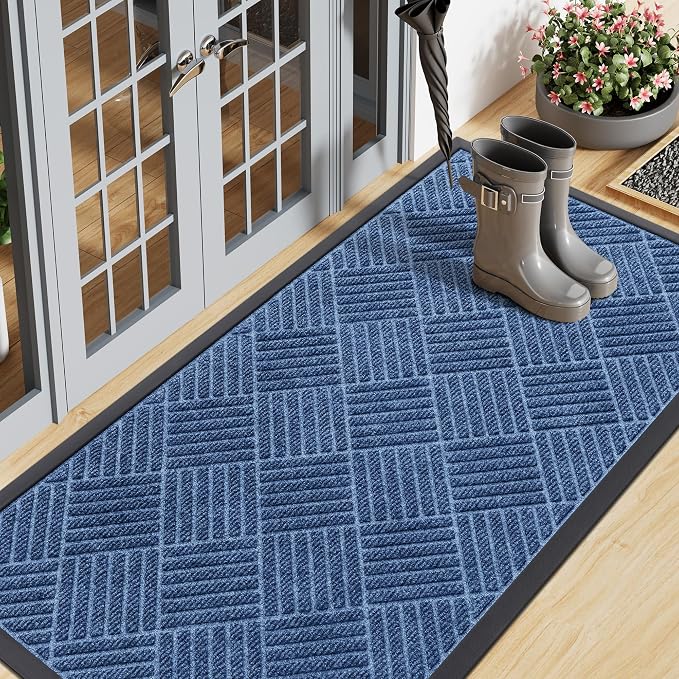 Smiry Front Door Mat Outside Entrance, Heavy Duty Outdoor Indoor Mat, Natural by Smiry