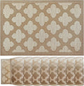 Elegant Placemats Vinyl Woven Heat-Resistant Placemats Set of 8 Washable Easy by PandaPalm