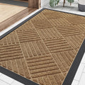 Smiry Front Door Mat Outside Entrance, Heavy Duty Outdoor Indoor Natural Rubber by Smiry