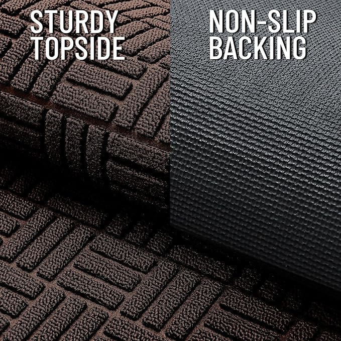 OLANLY Front Door Mat Outside Entrance 71x47, Heavy Duty Sturdy Natural Rubber - Image 4