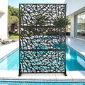 Metal Privacy Screen for Outdoor & Indoor Use, Free Standing Privacy Screen for by Unknown