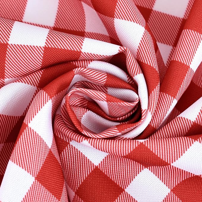 Classic Gingham Plaid Tablecloth Fabric - Image 3