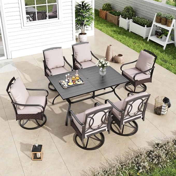 MFSTUDIO 7 Piece Patio Dining Sets by MFSTUDIO
