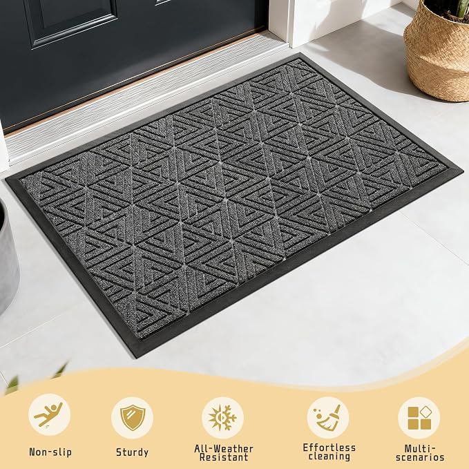 Yimobra Outdoor Mats for Front Door 29.5x17, Stops Mud & Dirt at Entrance - Image 8