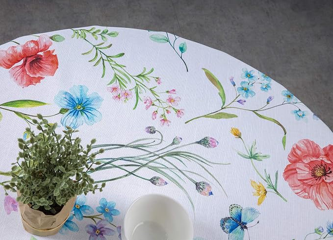 Maison d' Hermine Table Cloth Round Table 100% Cotton 69 Inches Tablecloth - Image 9