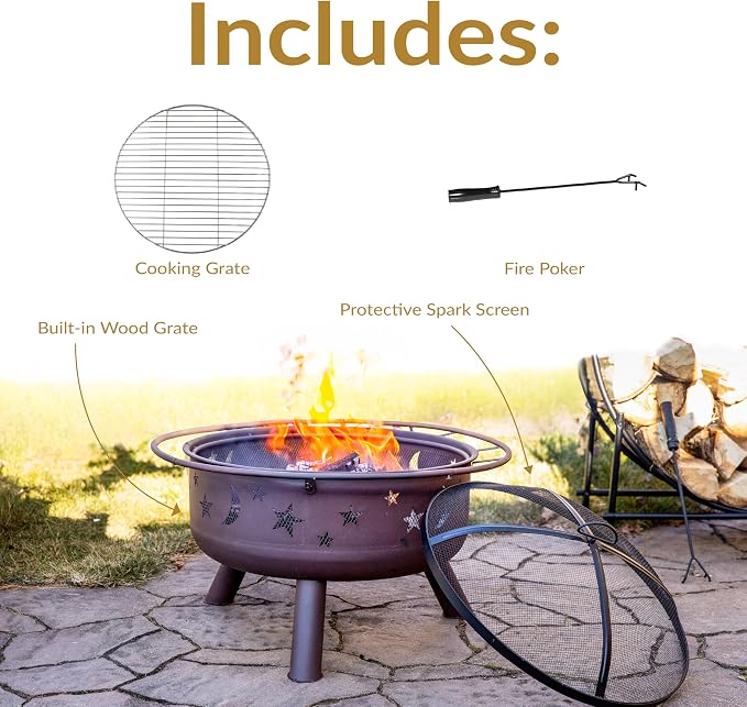 Sunnydaze Cosmic 30-Inch Patio Fire Pit - Image 3