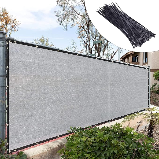 Royal Shade Custom Size 4' x 54' Grey Fence Privacy Screen Windscreen Cover by RoyalShade