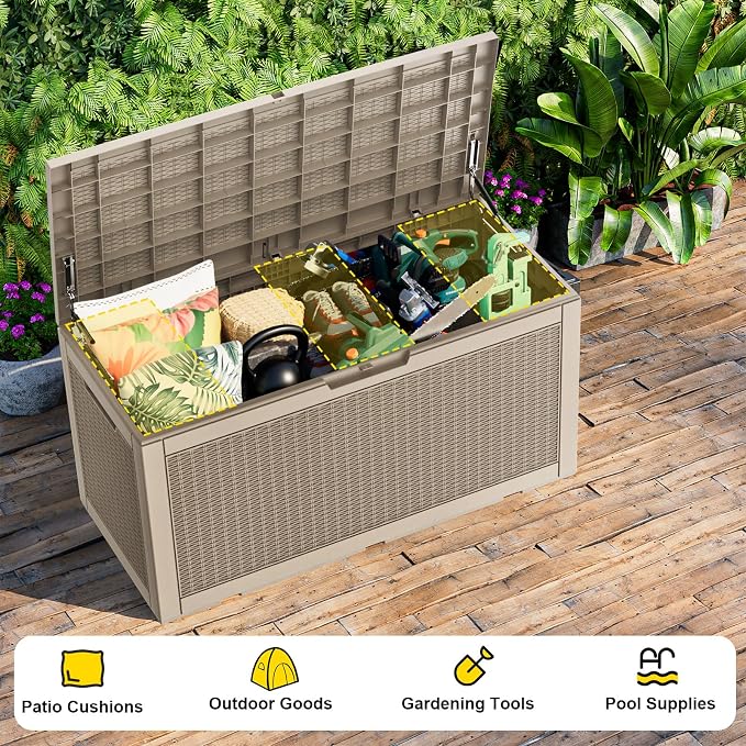 100 Gallon Outdoor Storage Box – Resin Deck Box - Image 5