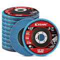 EZARC Flap Discs 40 Grit, 4 1/2 x 7/8-Inch Flap Sanding Disc, Type 29 Zirconia by EZARCTools