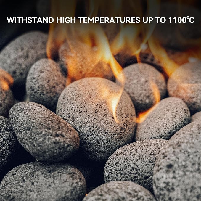 Skyflame 2-3 Inch Round Lava Rock Pebbles, Natural Tumbled Lava Stones - Image 3