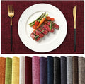 KXN Placemats Set of 6, Dual-Layer Thickened Faux Linen Table Mats, Heat by Homepage