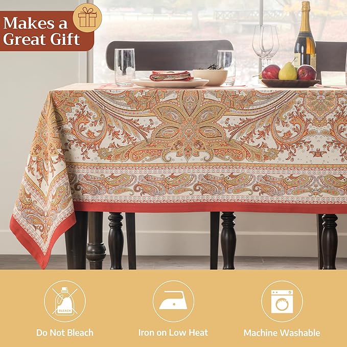 Maison d' Hermine Table Cloth Rectangle Table 100% Cotton 70 x 108 Inches Fall - Image 5