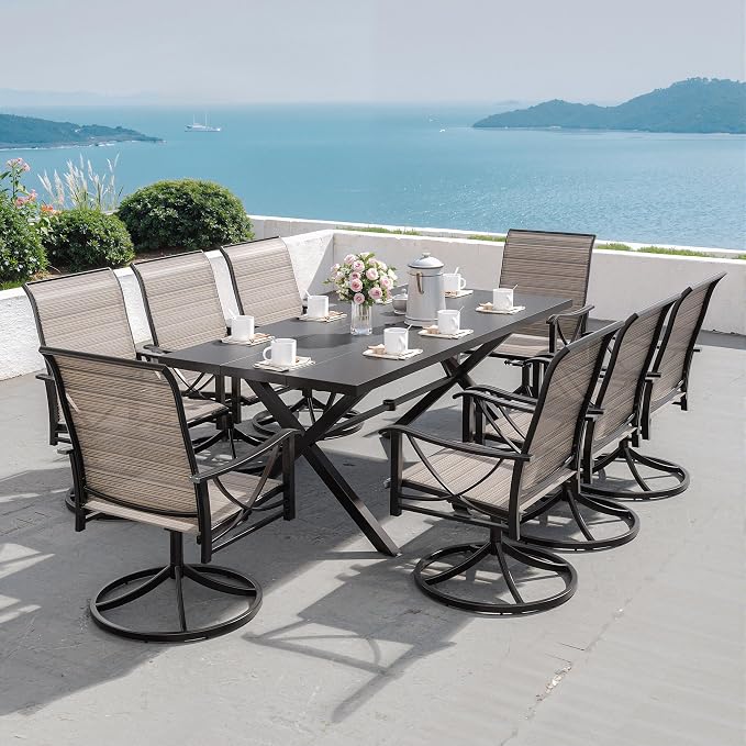 Kurapika 9-Piece Patio Dining Set, Patio Furniture Set - Image 2