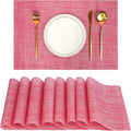 Placemats Set of 8，Christmas Decoration Non-Slip PVC Weave Table Mats Easy to by flohar