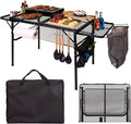Folding Table w/ Carry Bag, Paper Towel Holder, Garbage Holder, Wing Panels by Unknown