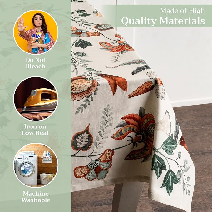 Maison d' Hermine Table Cloth Rectangle Table 100% Cotton 60 x 90 Inches Fall - Image 3