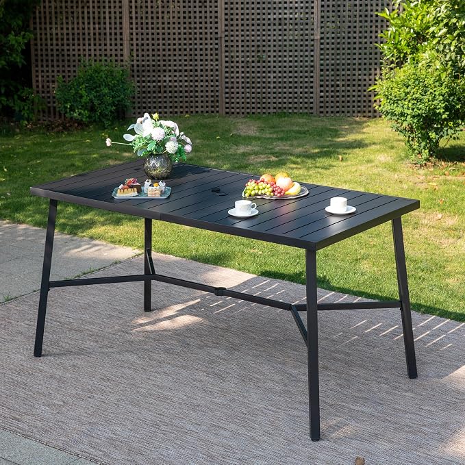 PHI VILLA Outdoor Bar Table, Patio Counter Height Pub Dining Table by PHIVILLAThepioneerofcomfortablehouseholdsupplies