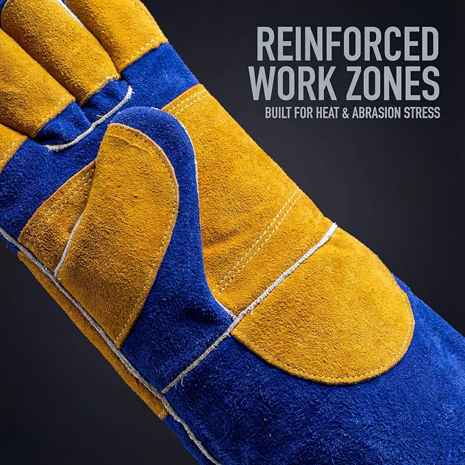 RAPICCA Welding Gloves Fire Heat Resistant: Blue 16IN 932℉ - Image 6