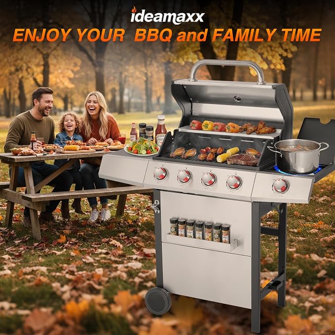 Griddle Grill Combo, Propane Gas and Charcoal Grill Combo, Outdoor BBQ Grills - Image 8