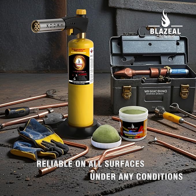 KOOKCOOK Propane Torch Head, Quad-Flame Blow Torch Kit - Image 7